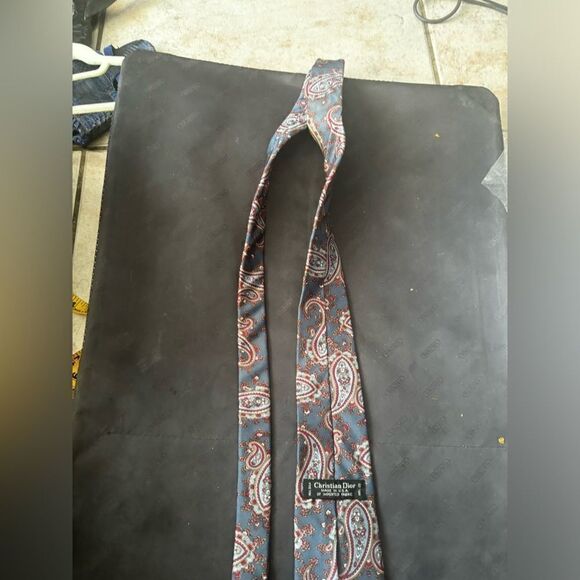 Christian Dior Paisley Neck Tie dress suit tie accessories necktie neck wear - Picture 2 of 5